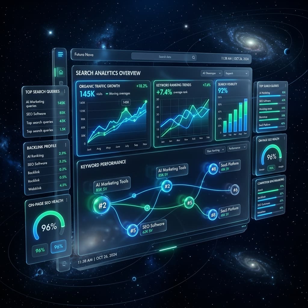 A search performance dashboard